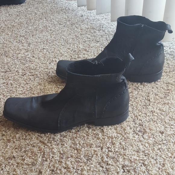 Blokes black leather boots - Picture 3 of 6